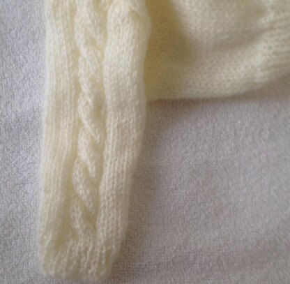 Cable and Lace baby cardigan