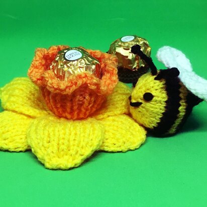 Daffodil and bee, Ferrero Rocher holders