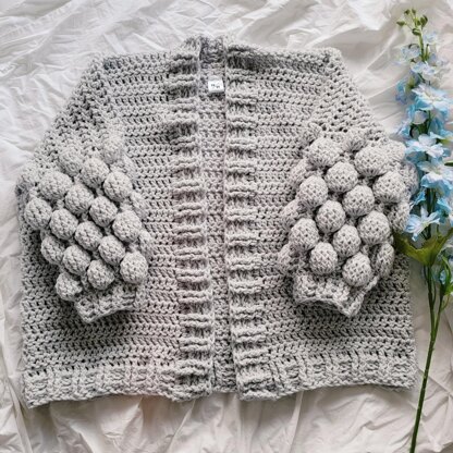 Bubble sleeve clearance cardigan