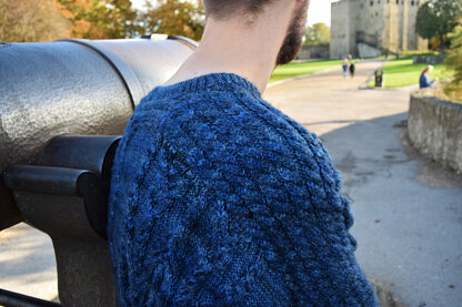 Aft - Sweater Knitting Pattern For Men in The Yarn Collective Bloomsbury DK by Ella Burch