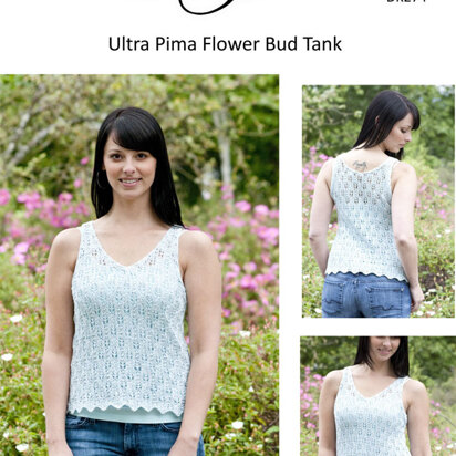 Ultra Pima Flower Bud Tank in Cascade Ultra Pima - DK274