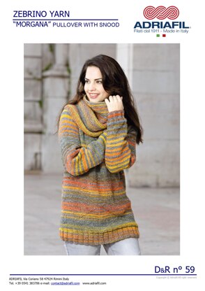 Morgana Pullover in Adriafil Zebrino - Downloadable PDF