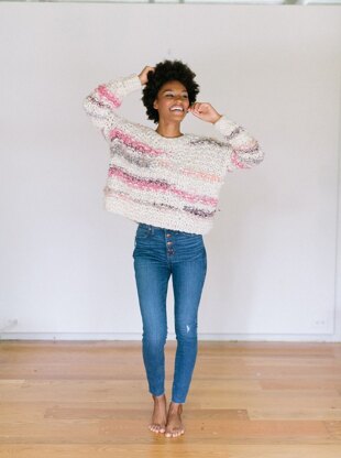 Sunwoven Sweater in Knit Collage Spun Cloud - Downloadable PDF