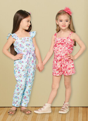 Butterick Children's Romper, Jumpsuit and Sash B6907 - Paper Pattern, Size XXS-XS-S-M-L