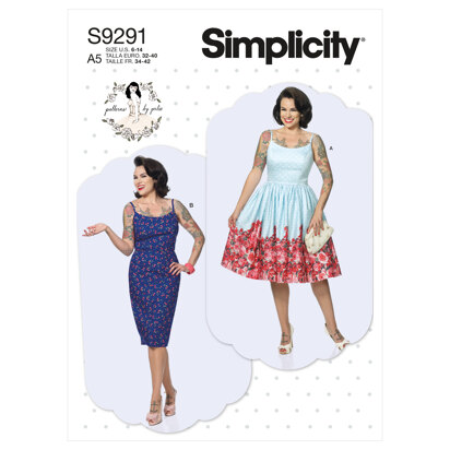 Simplicity Misses' Princess Seam Dresses With Straight or Gathered Skirt S9291 - Sewing Pattern
