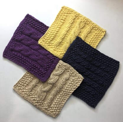 Cozy Cabled Coasters