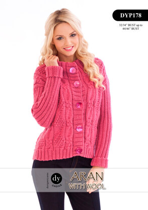 Cardigan in DY Choice Aran With Wool - DYP178