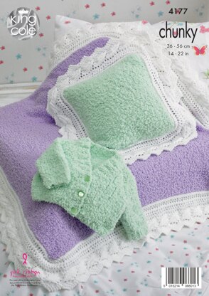 Blankets and Cushions in King Cole Cuddles and Comfort Chunky - 4177 - Downloadable PDF