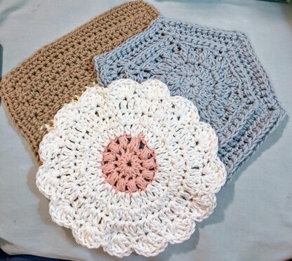 Trio of washcloths