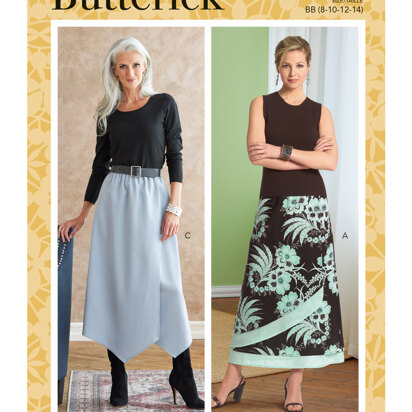 Butterick Misses' & Misses' Petite Gathered-Waist Skirt B6798 - Sewing Pattern