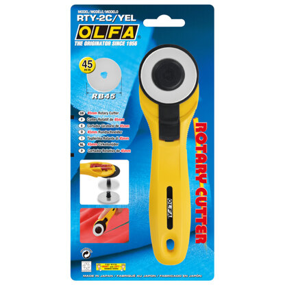 Olfa Rotary Cutter: 45mm: Yellow