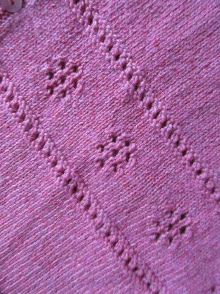 Eyelet Flower Collared  Cardigan