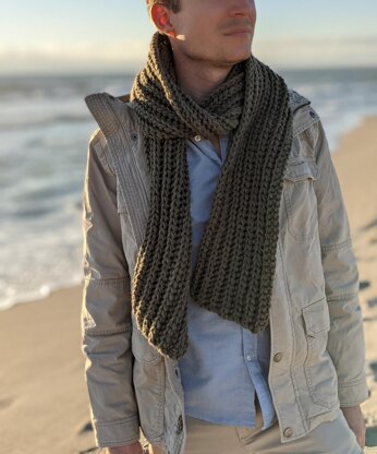 Classic Ribbed Men's Scarf