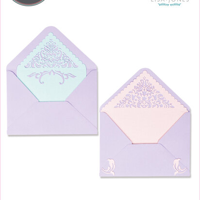 Sizzix Thinlits Die Set Lace Envelope Liners by Lisa Jones