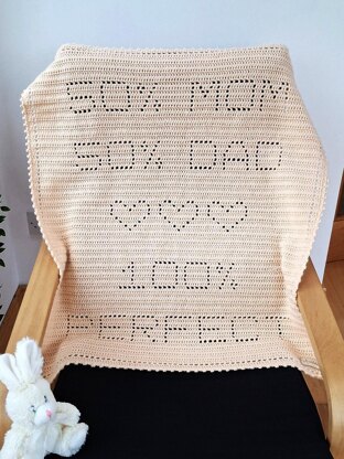 50% Mom 50% Dad 100% Perfect Filet Blanket