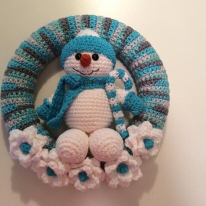 Snowman Winter Wreath