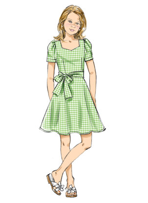 Butterick Girls' Dress, Jumpsuit, Romper and Sash B6888 - Paper Pattern, Size 7-8-10-12-14