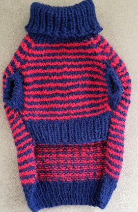 Slippy Stripey Mini-Doxie Sweater