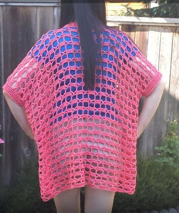 Easy One-Piece Rectangle Crochet Cardigan