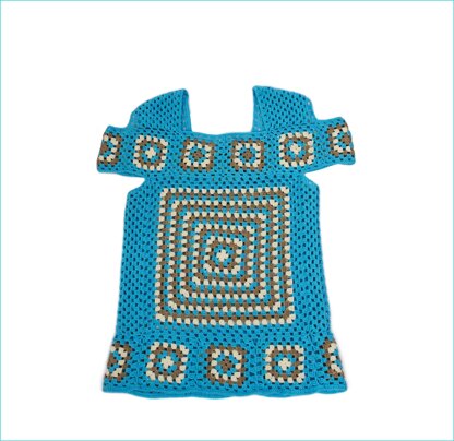 Size M off shoulder turquoise crochet top for women