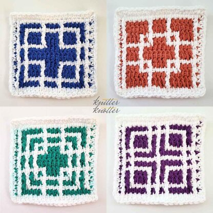 Ekta Tunisian Mosaic Coasters