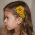 Crochet flower hair clip Pdf + Video Tutorials