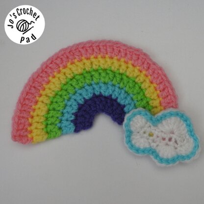 Rainbow Applique/Embellishment Crochet * sky collection including free base square pattern