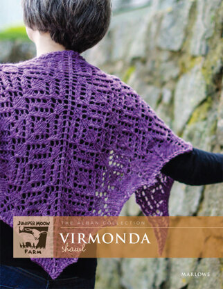 Virmonda Shawl in Juniper Moon Marlowe Jeweltones - Downloadable PDF