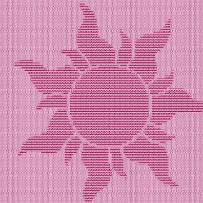 Sun Star blanket Knitting Pattern, Knit-Purl only