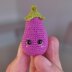 Tiny eggplant amigurumi