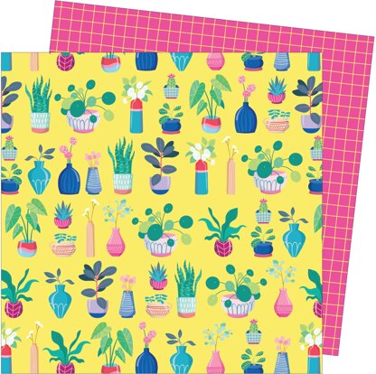 American Crafts Damask Love Write At Home Double-Sided Cardstock 12"X12" 25/Pkg - Say Aloe To My Little Friend