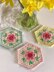 Painted Anemone Doily and Potholder