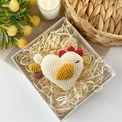Crochet chicken and rooster toy Amigurumi pattern chick Crochet ornament Easter decorations