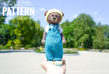Barney bear amigurumi doll