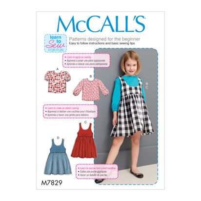 McCall's Children's/Girls' Tops and Jumpers M7829 - Sewing Pattern