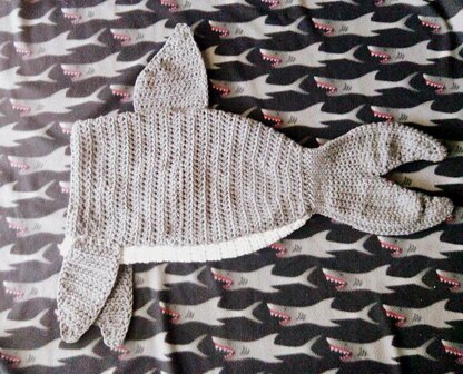 Shark Tail Knit Child's Blanket, 56-Inches