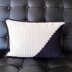 Corner Dip Color Block Crochet Lumbar Pillow