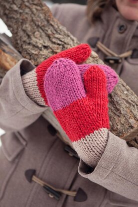 Colorblock Mittens