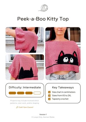 Peek-a-Boo Kitty Top