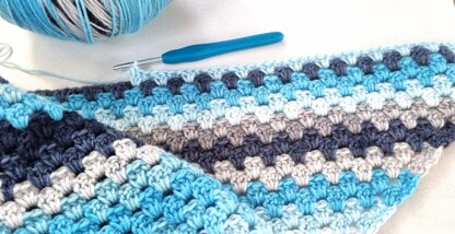 Aquamarine Joy Triangle Crochet Shawl
