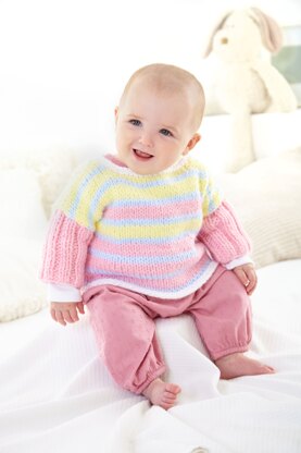 Cardigan, Hat & Top knitted in King Cole Comfort Chunky - Babies - P6107 - Leaflet