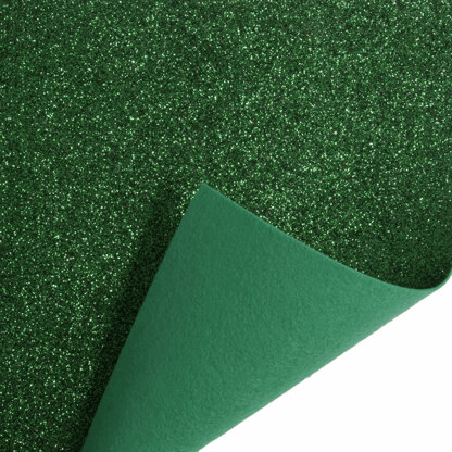 Trimits Glitter Felt: 10 Pieces - 23cm x 30cm - Green