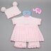 Zara baby dress, shorts and hat knitting pattern