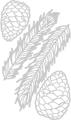 Sizzix Thinlits Dies By Tim Holtz 4/Pkg - Pine Branch