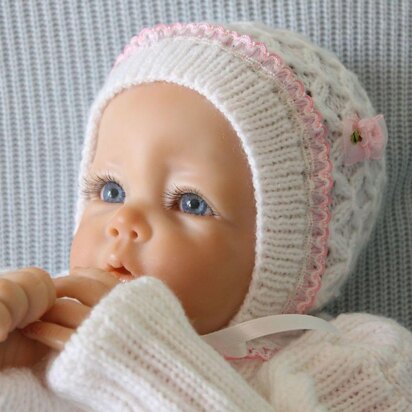 Baby Bonnet Knitting Pattern