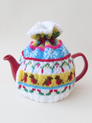 Fair Isle Jingle Bells Christmas Tea Cosy