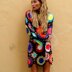 Crochet rainbow festival cover up.