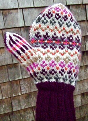 Beach Roses Hat & Mittens