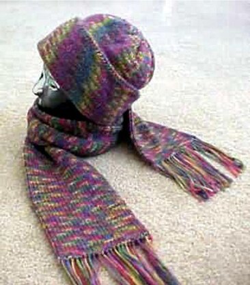 Double Knit Hat, with Matching Scarf - - ePattern