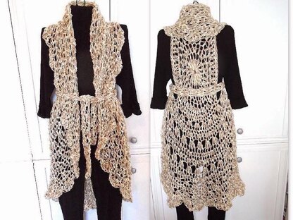 762 Long Lacy Summer Vest